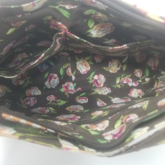 Vera Bradley English Rose Quilted Cassidy Shoulder Bag Turn Lock Wallet Set of 2 - Picture 13 of 15